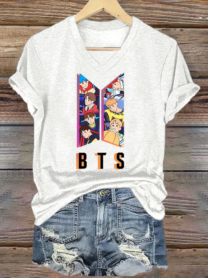 🔥Buy 3 Get 15% Off🔥Women's K-pop  Print Casual T-Shirt