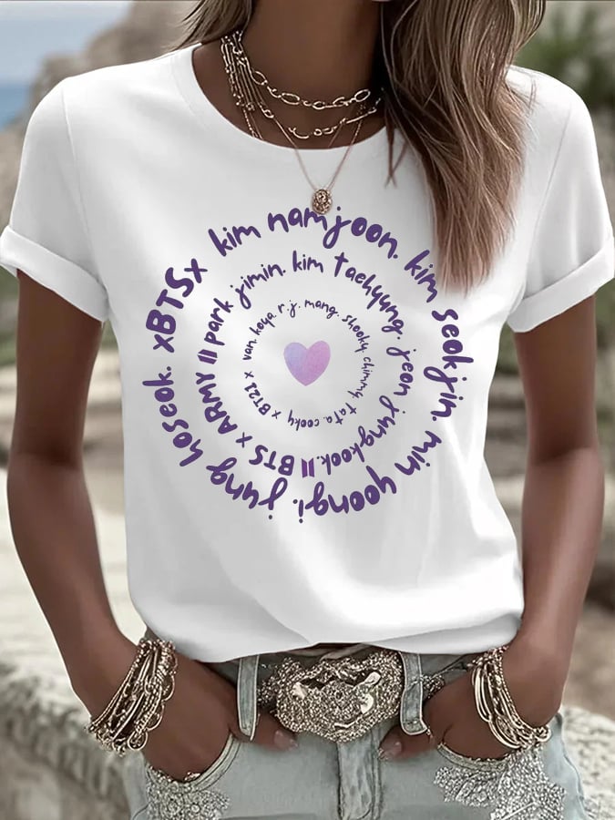 🔥Buy 3 Get 15% Off🔥Women's K-pop  Print Casual T-Shirt