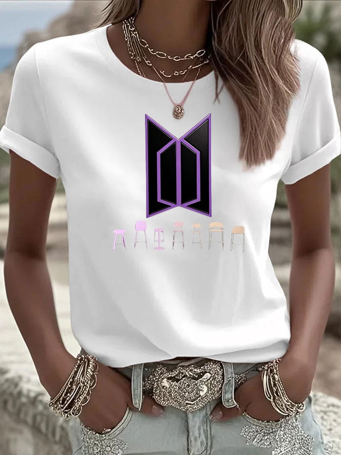 🔥Buy 3 Get 15% Off🔥Women's K-pop  Print Casual T-Shirt