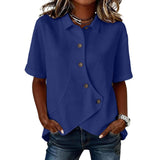 Asymmetrical Placket Button Down Shirt